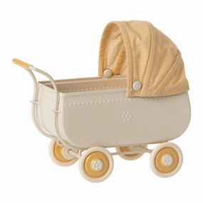 Babykids_Maileg_Toys Maileg Pram, Micro - Yellow
