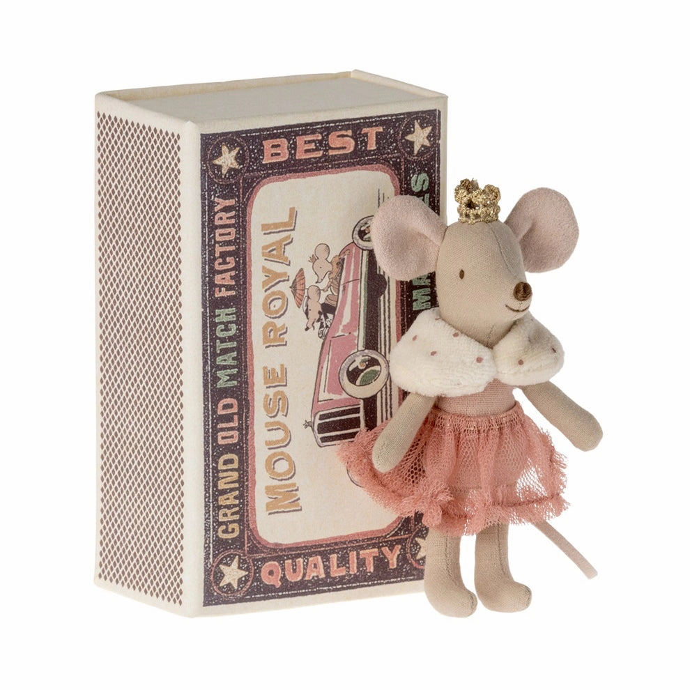 Babykids_Maileg_Toys Maileg Princess Mouse, Little Sister in Matchbox