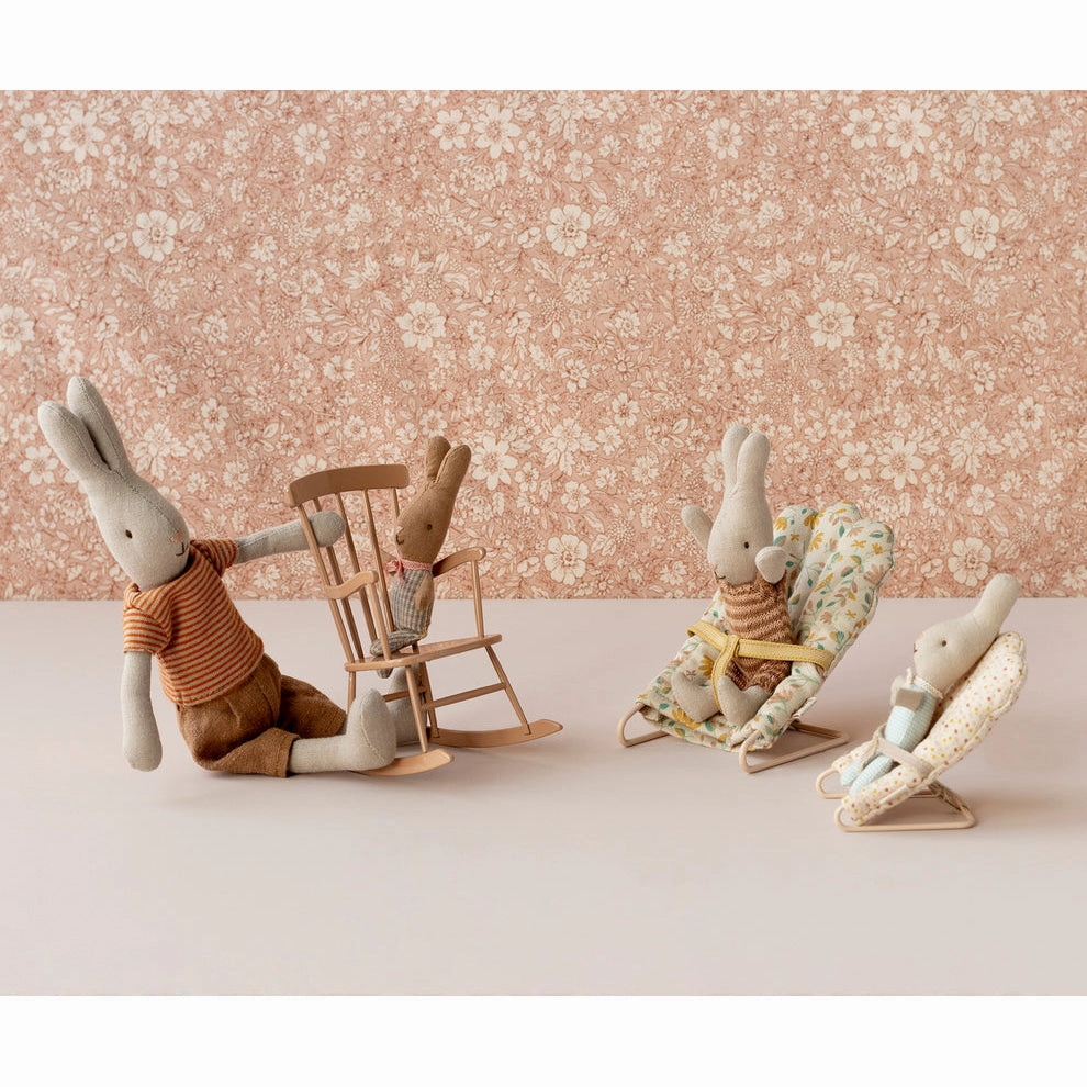 Babykids_Maileg_Toys Maileg Rabbit, My - Rose/Blue Check