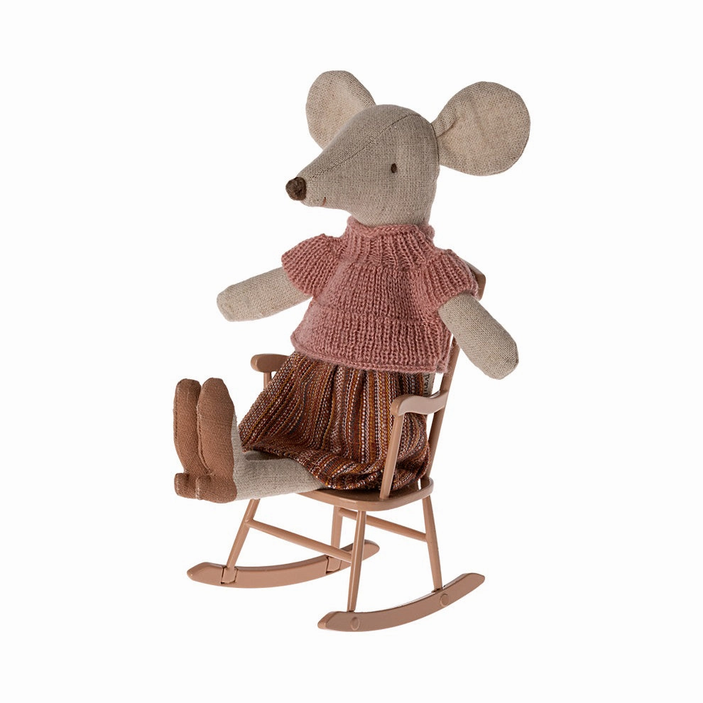 Babykids_Maileg_Toys Maileg Rocking Chair, Mouse - Dark Powder