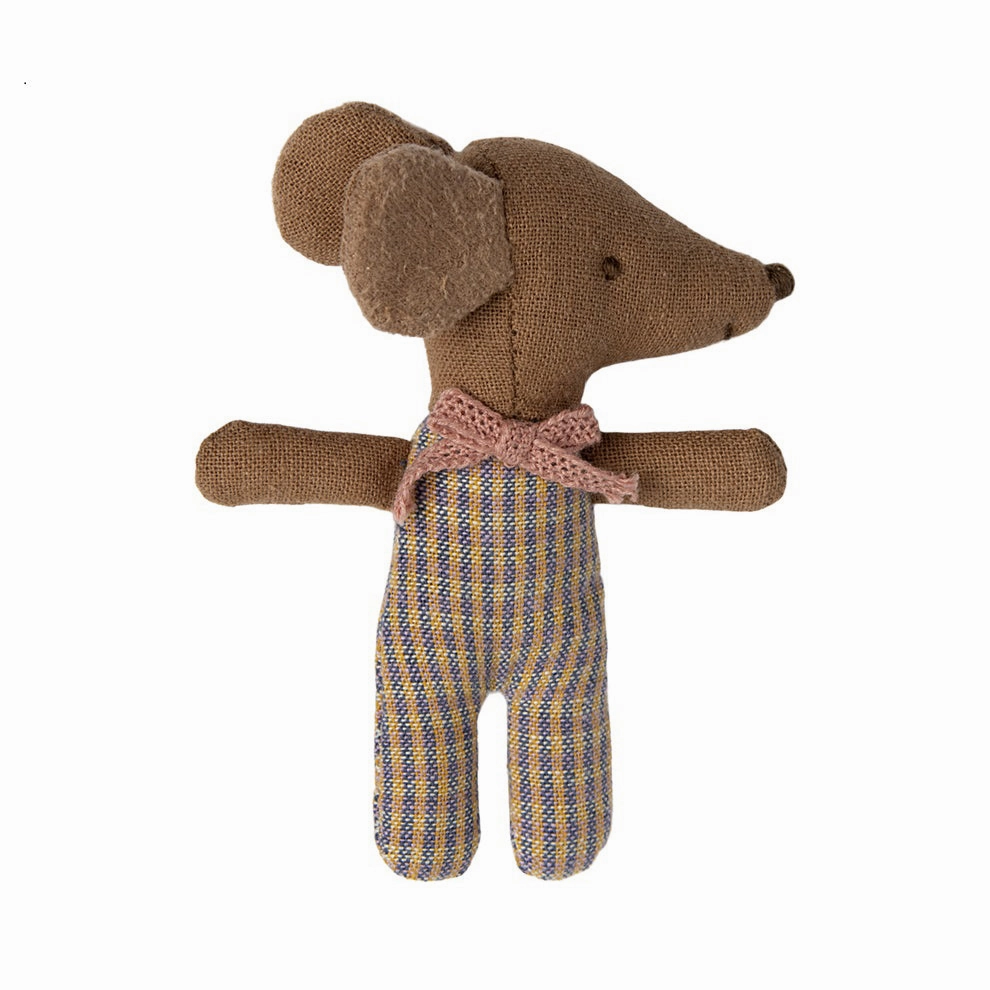 Babykids_Maileg_Toys Maileg Sleepy Wakey Baby Mouse in Matchbox - Rose