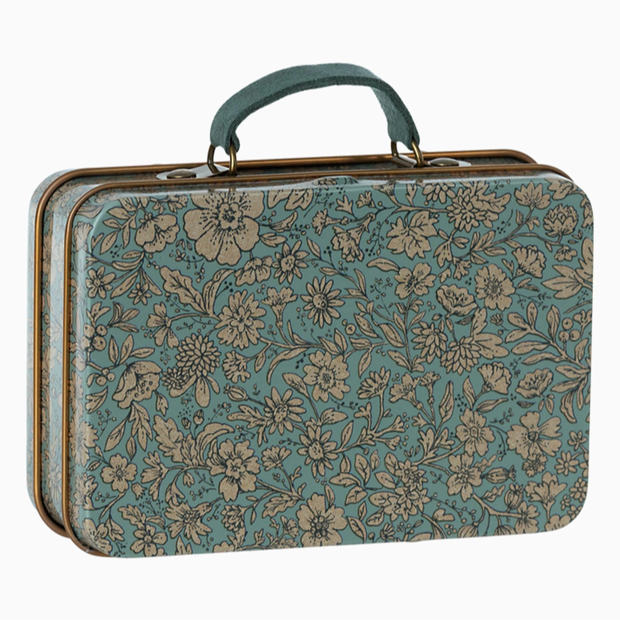Babykids_Maileg_Toys Maileg Small Suitcase Blossom Blue