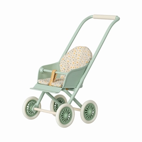 Babykids_Maileg_Toys Maileg Stroller, Micro - Mint