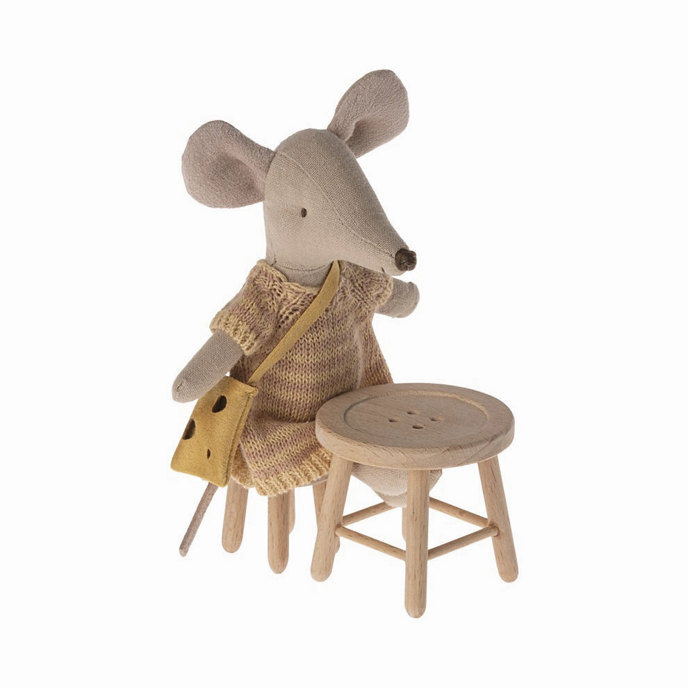 Babykids_Maileg_Toys Maileg Table and Stool Set, Mouse