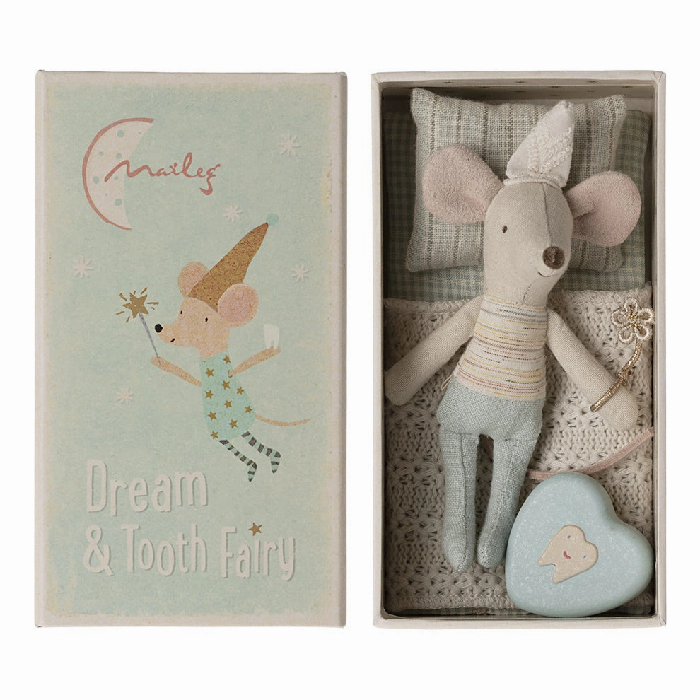 Babykids_Maileg_Toys Maileg Tooth Fairy Mouse, Little Brother in Matchbox