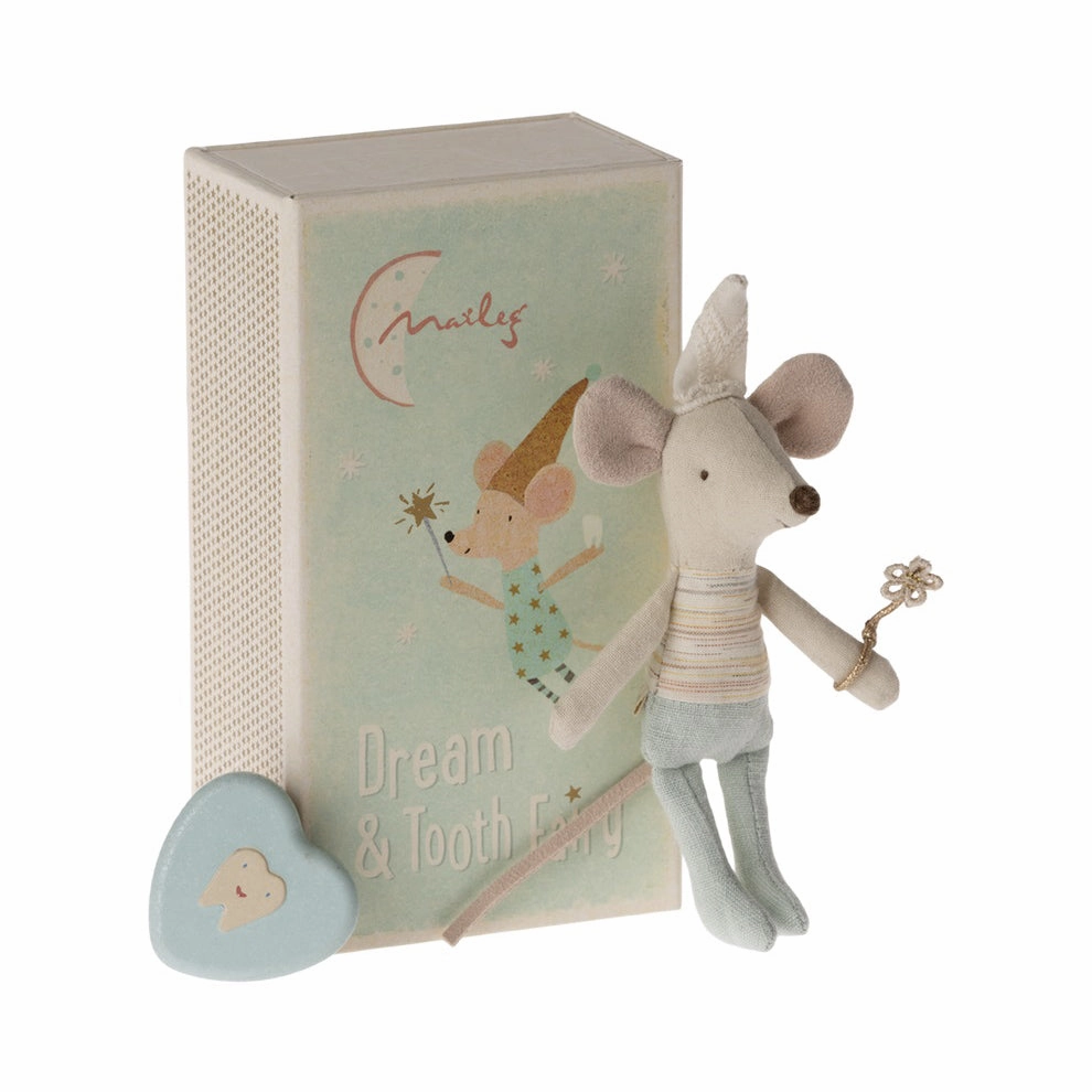Babykids_Maileg_Toys Maileg Tooth Fairy Mouse, Little Brother in Matchbox