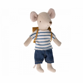 Babykids_Maileg_Toys Maileg Tricycle Mouse, Big Brother with Bag
