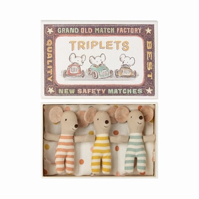 Babykids_Maileg_Toys Maileg Triplets, Baby Mice in Matchbox