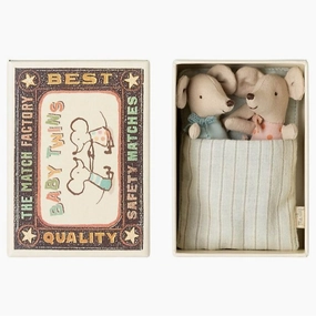 Babykids_Maileg_Toys Maileg Twins, Baby Mice in Matchbox