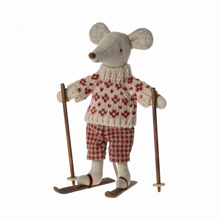 Babykids_Maileg_Toys Maileg Winter Mouse with Ski Set, Mum