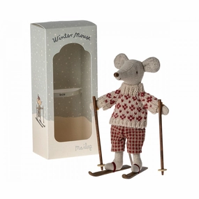 Babykids_Maileg_Toys Maileg Winter Mouse with Ski Set, Mum