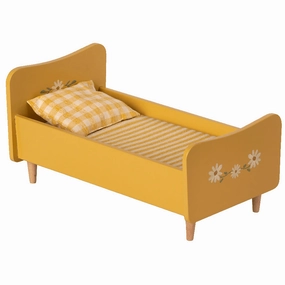 Babykids_Maileg_Toys Maileg Wooden Bed, Mini Yellow