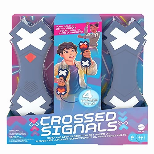 Babykids_Mattel_Toys CROSSED SIGNALS Electronic Game with Pair of Talking Light Wands, Play Solo or