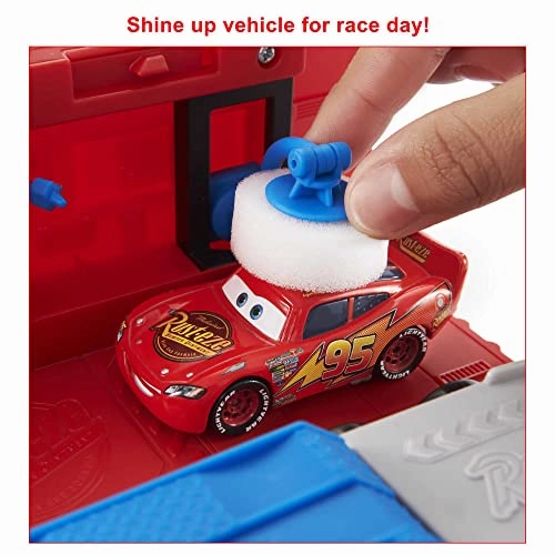 Babykids_Mattel_Toys Disney Pixar Cars Transforming Mack - 2-in-1 Transporter & Tune-Up Playset for Ages 3  (HDC75)