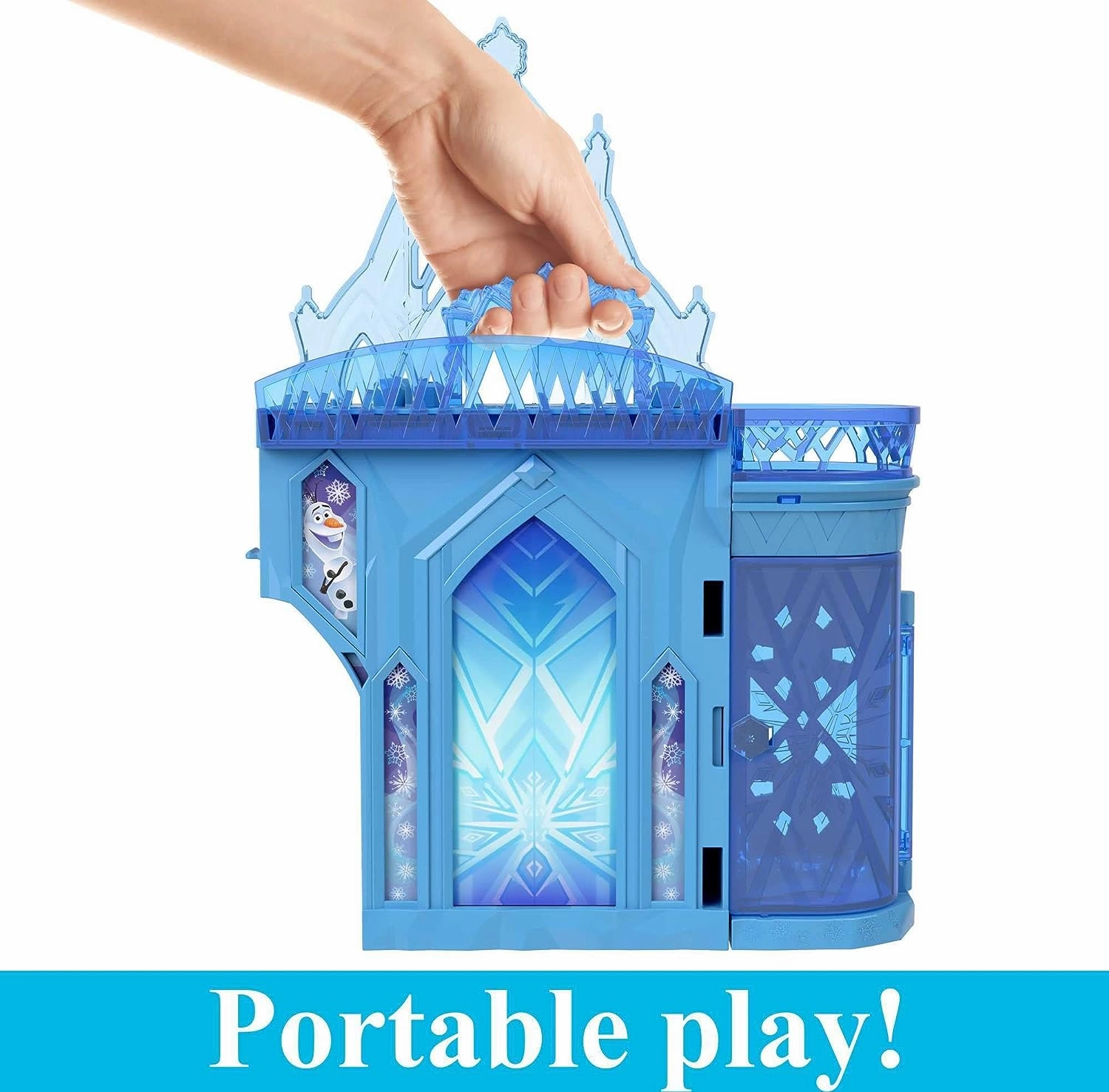 Babykids_Mattel_Toys Elsa's Ice Palace Playset - Frozen Castle Doll House with Elsa Doll & Accessories for Ages 3-8 (HLX01)