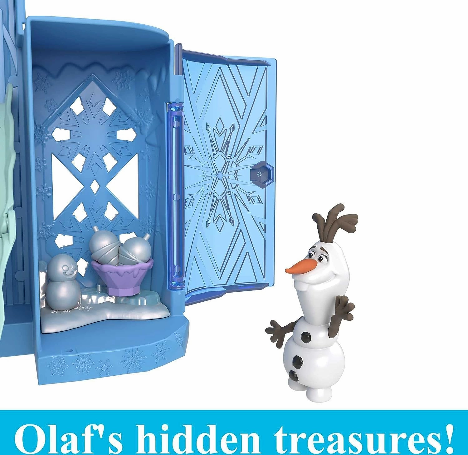 Babykids_Mattel_Toys Elsa's Ice Palace Playset - Frozen Castle Doll House with Elsa Doll & Accessories for Ages 3-8 (HLX01)
