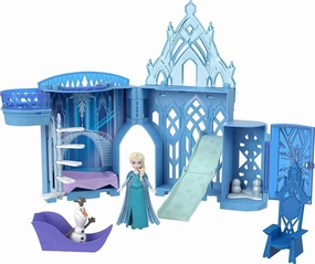 Babykids_Mattel_Toys Elsa's Ice Palace Playset - Frozen Castle Doll House with Elsa Doll & Accessories for Ages 3-8 (HLX01)