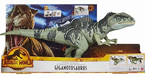 Babykids_Mattel_Toys Jurassic World Dominion Dinosaur Toy, Strike N Roar Giganotosaurus Action Figure