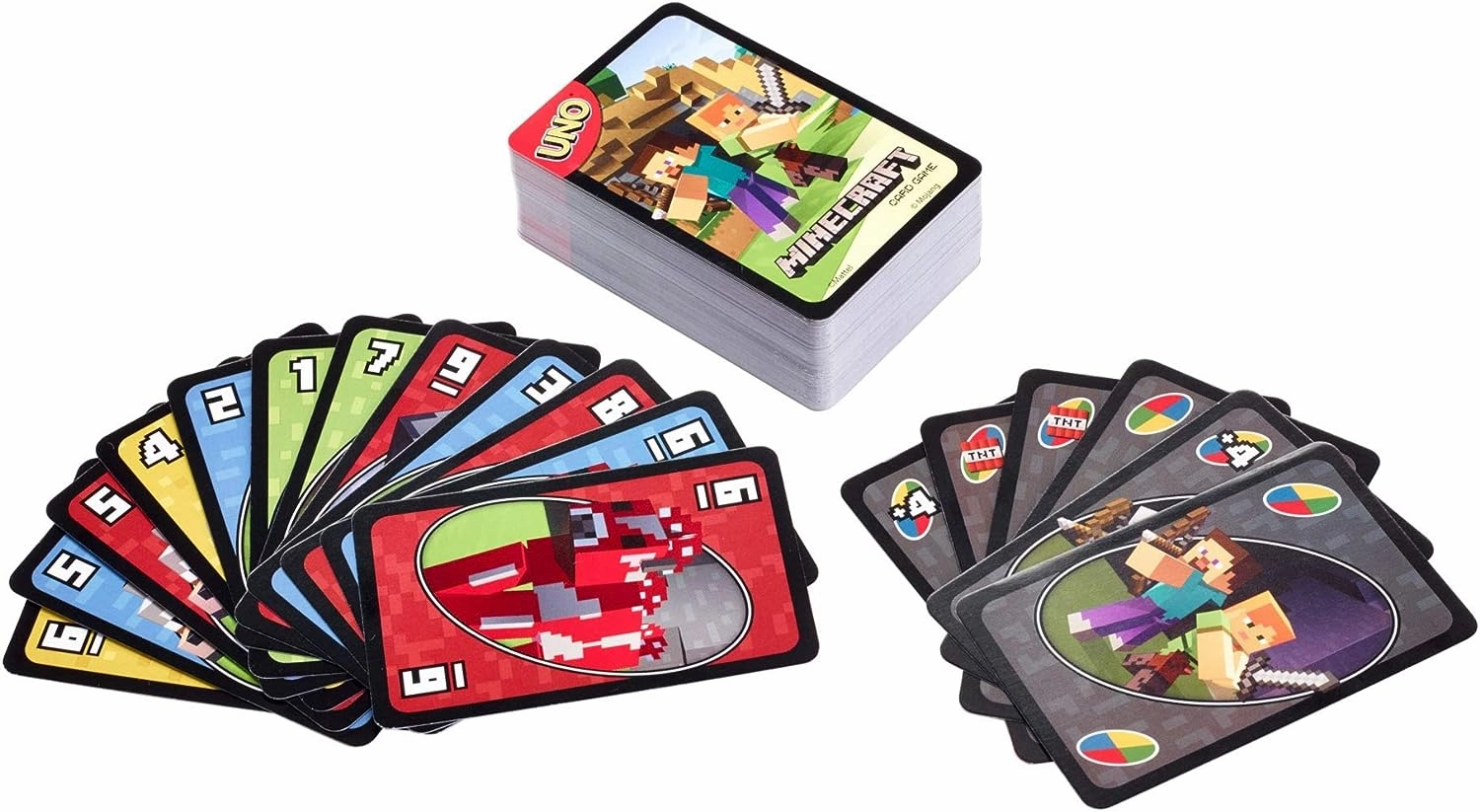 Babykids_Mattel_Toys Mattel FPD61 Uno Minecraft Card Game, Multi-Colour