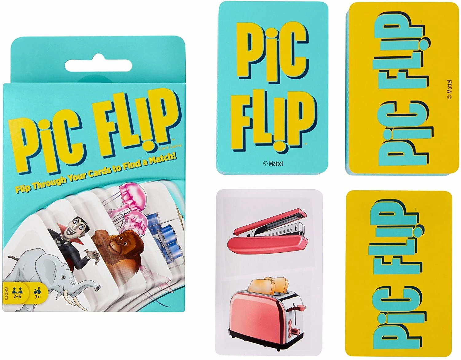 Babykids_Mattel_Toys Mattel Games Pic Flip Card Game For 7 Year Olds And Up GKD70