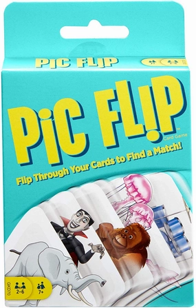 Babykids_Mattel_Toys Mattel Games Pic Flip Card Game For 7 Year Olds And Up GKD70