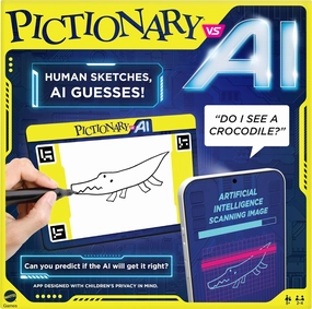 Babykids_Mattel_Toys Mattel Games Pictionary VS AI, Family Board Game for Kids and Adults, Engaging Gift for Kids, Drawing Game with Artificial Intelligence for 2 to 4 Teams with Multiple Players