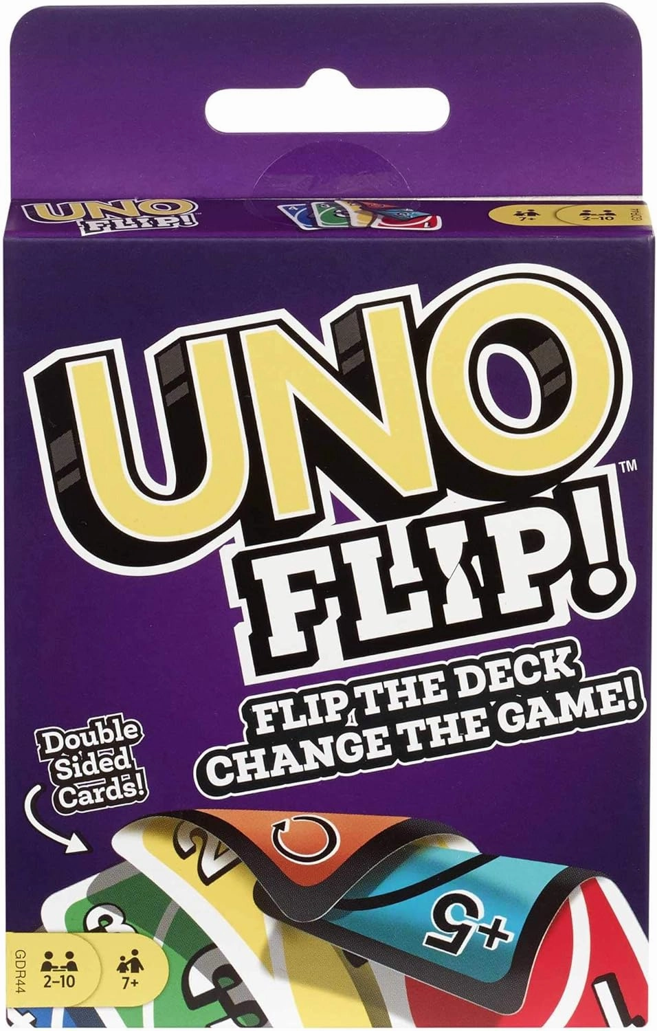 Babykids_Mattel_Toys Mattel Games UNO FLIP! Family Card Game for Adults, Teens & Kids, Double-sided Deck with Special Flip Card