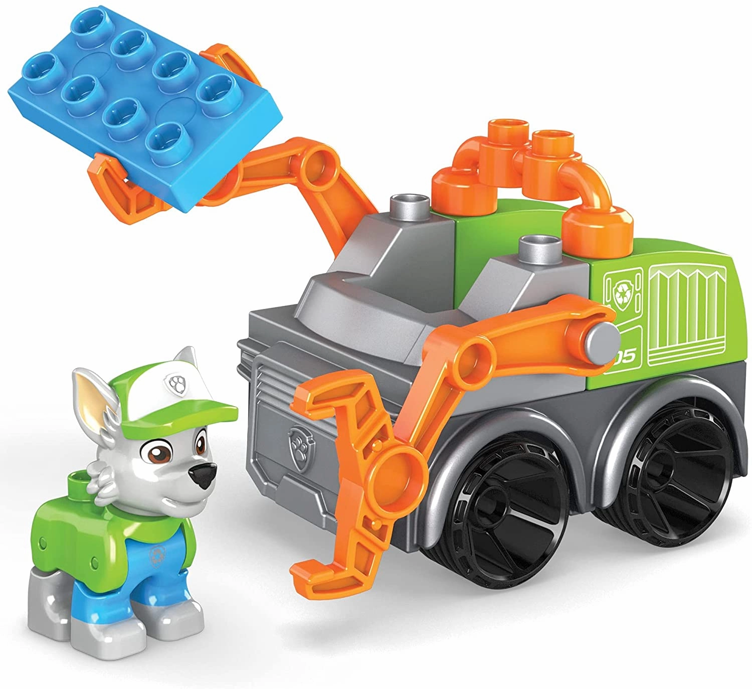 Babykids_Mattel_Toys Mattel Mega Bloks Paw Patrol The Movie Rockys City Recycling Truck Set