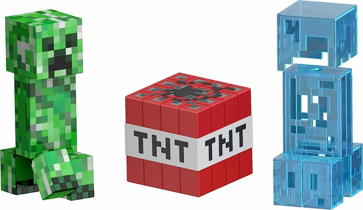 Babykids_Mattel_Toys Mattel Minecraft Diamond Level Creeper, 5.5-inch Collector Action Figure with Die-cast Accessories