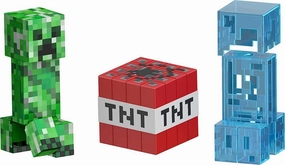 Babykids_Mattel_Toys Mattel Minecraft Diamond Level Creeper, 5.5-inch Collector Action Figure with Die-cast Accessories