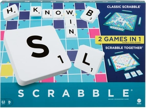 Babykids_Mattel_Toys Mattel Scrabble Board Game, Family Word Game with Two Ways to Play (HWD43)
