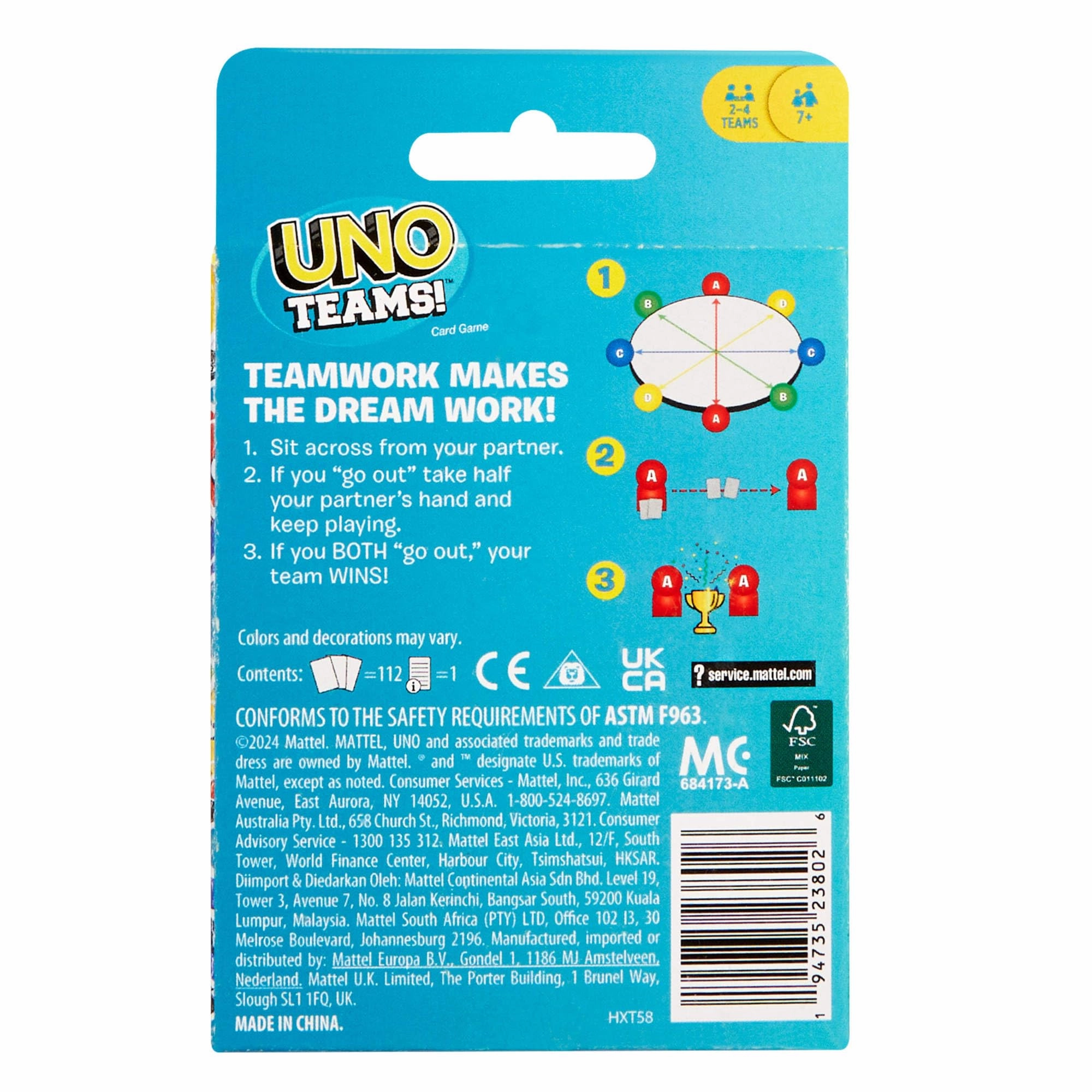 Babykids_Mattel_Toys Mattel UNO Teams Card Game (HXT58)