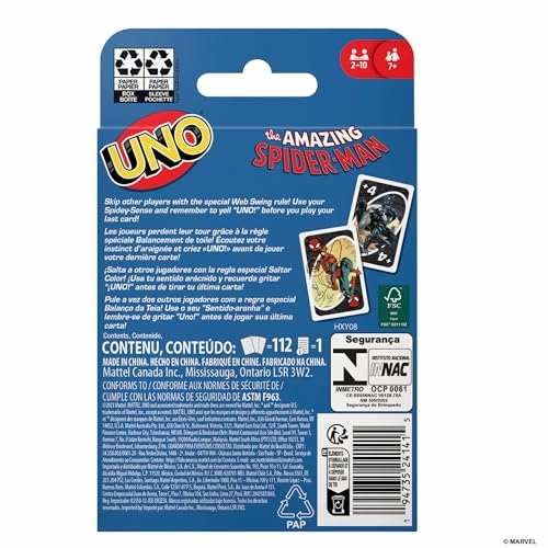 Babykids_Mattel_Toys Mattel UNO The Amazing Spider-Man Card Game (HXY08)