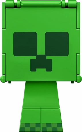 Babykids_Mattel_Toys Minecraft Flippin Figs Collectible Figures - 2-in-1 Fidget Play, 3.75-in Scale, Green Creeper Design