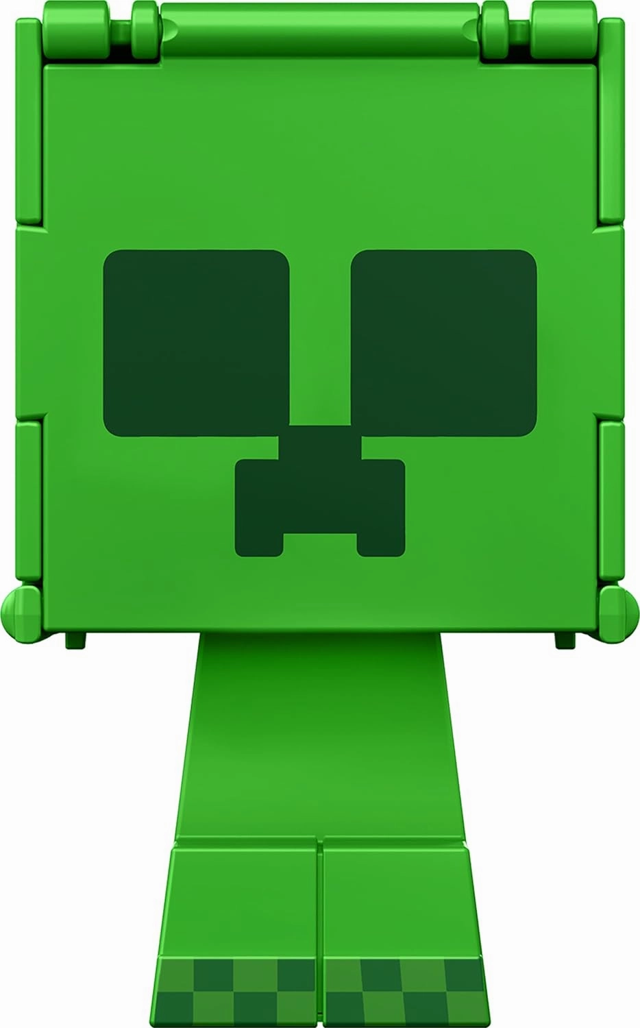 Babykids_Mattel_Toys Minecraft Flippin Figs Collectible Figures - 2-in-1 Fidget Play, 3.75-in Scale, Green Creeper Design