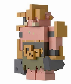Babykids_Mattel_Toys Minecraft Toys, Legends 3.25-inch, Action Figures Portal Guard with Attack Action and Accessory