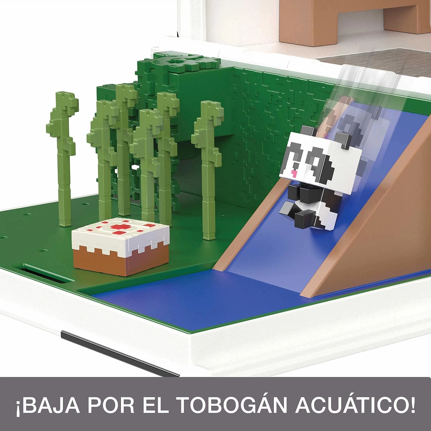 Babykids_Mattel_Toys ?Minecraft Toys Panda Playhouse Playset and Mob Head Mini Figure, Gift for Kids