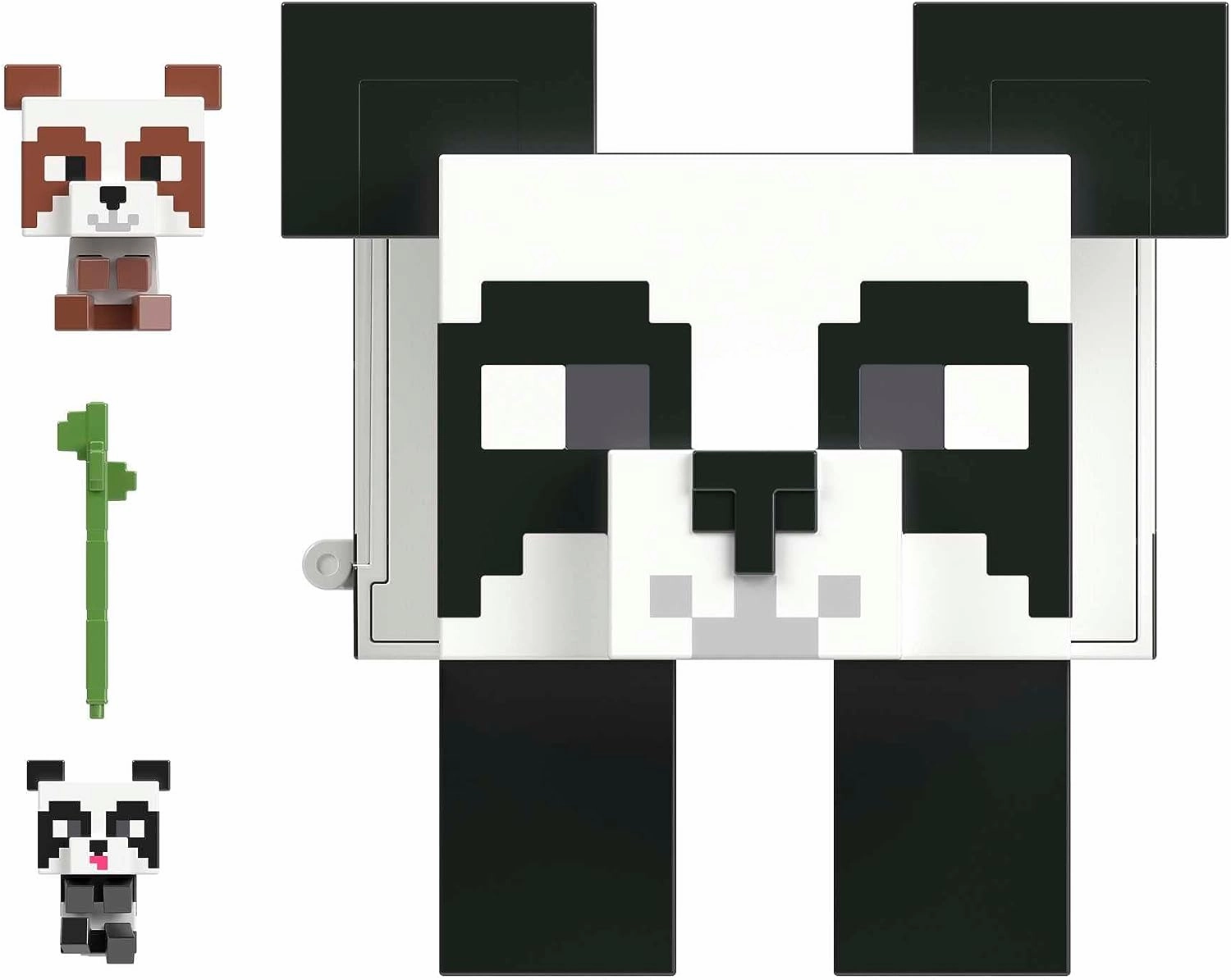 Babykids_Mattel_Toys ?Minecraft Toys Panda Playhouse Playset and Mob Head Mini Figure, Gift for Kids