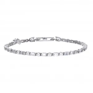 Bracelet en Zirconium Cubique Ronde Baguette B5259 Diamonfire Joaillerie