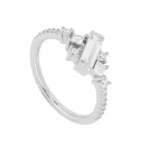 Bague Baguette Zirconia Scatter Diamonfire Bijoux