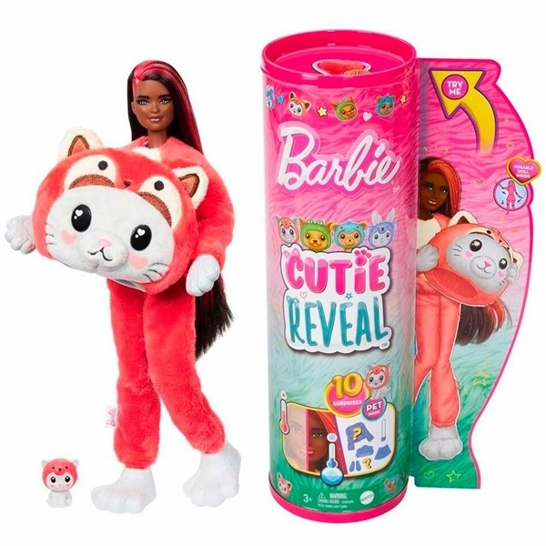 Barbie Cutie Reveal Costume Kitty in Red Panda