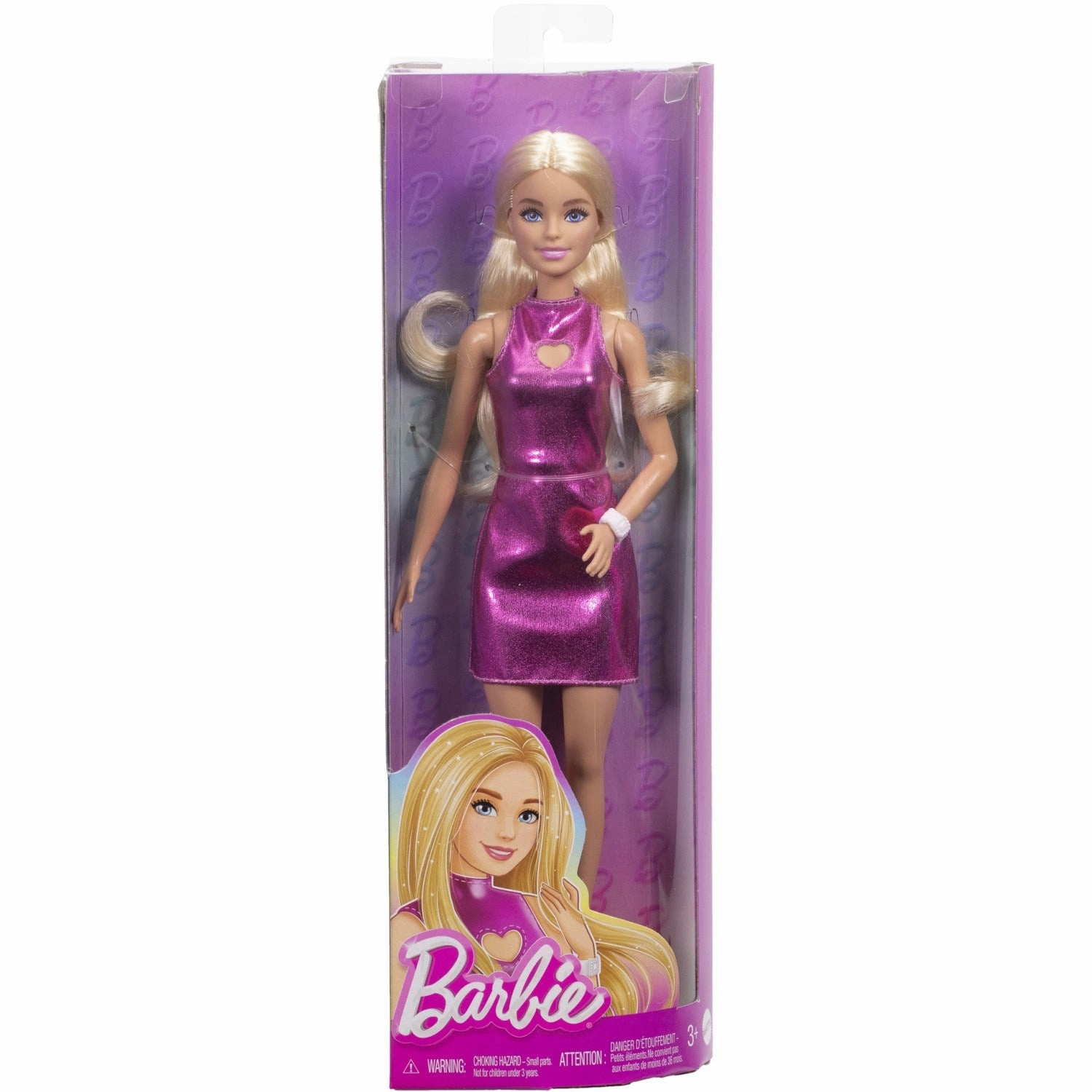 Barbie Fashionista Doll Pink Dress Heart Cutout