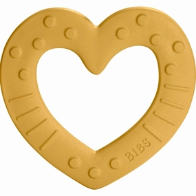 Bibs Baby Bitie Heart Mustard