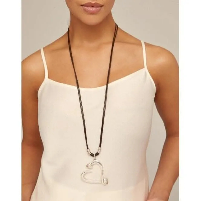 Collier en cuir argenté Big Love - Bijoux et accessoires Unode50