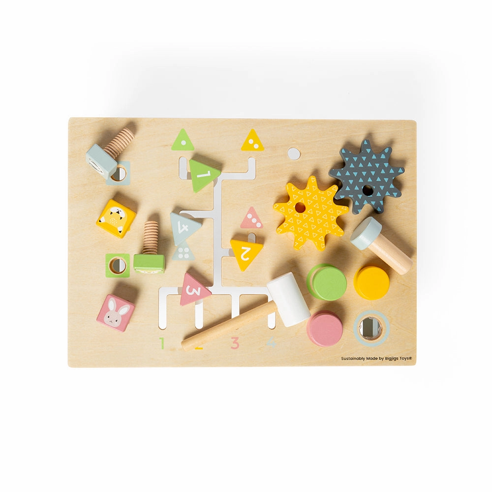 Bigjigs Toys Tabletop Wooden Activity Bench