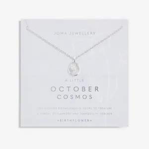 Collier en argent plaqué Cosmos d'octobre Fleur de naissance 7468 Joma Jewellery