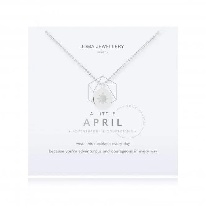 Pierre de naissance un petit collier en cristal de roche d'avril 4657 Joma Jewellery