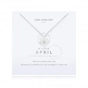 Pierre de naissance un petit collier en cristal de roche d'avril 4657 Joma Jewellery