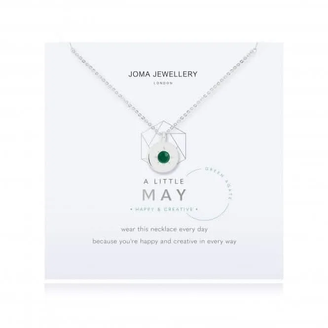 Collier en agate verte de naissance de mai 4658 Joma Jewellery