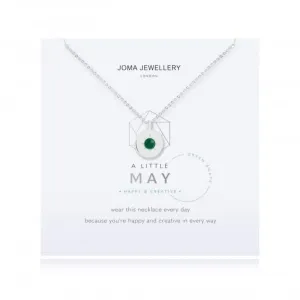 Collier en agate verte de naissance de mai 4658 Joma Jewellery
